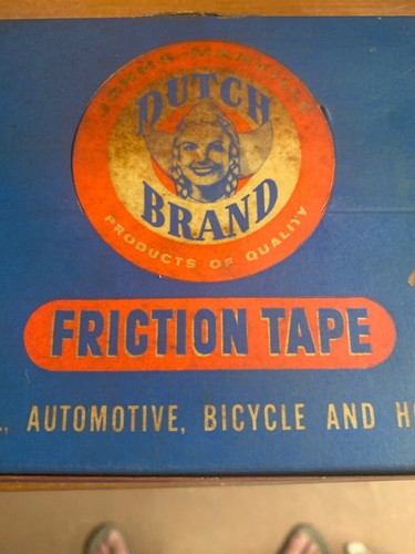 Vintage Dutch Brand Friction Tape 16 Rolls 1940s Automotive Station Box NOS