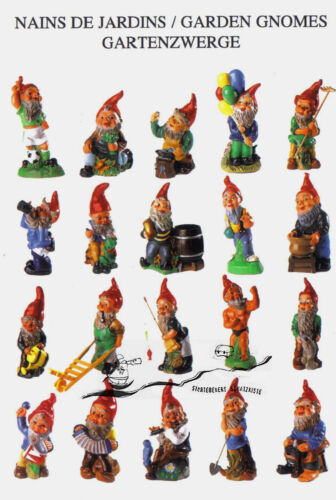 20 Garden Gnomes 20  Nains des Jardins 20 Gartenzwerge Kunstpostkarte 
