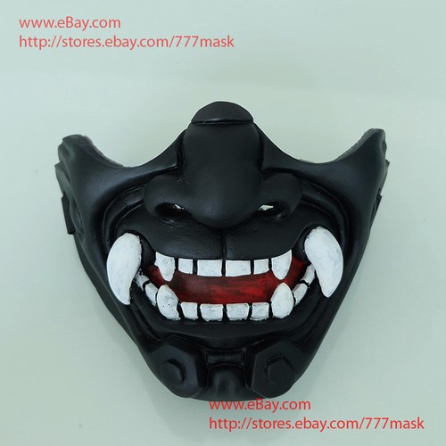 HALF COVER AIRSOFT MASK BB GUN DJ COSTUME DEMON SAMURAI KABUKI ONI ONIMARU MA233