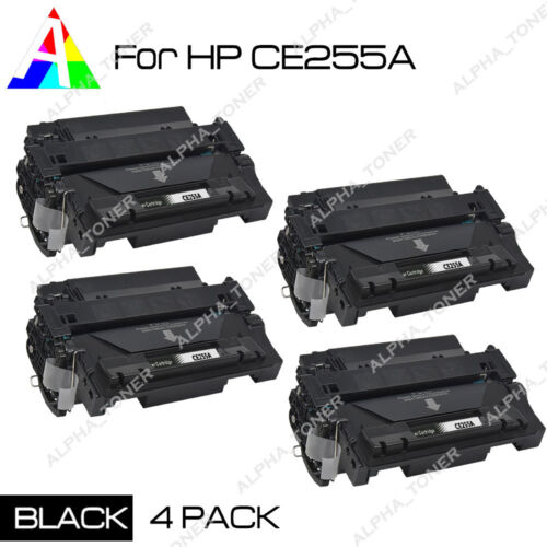 4x CE255A 55A Toner Cartridge For HP LaserJet P3010 P3015dn P3015x P3016 Printer