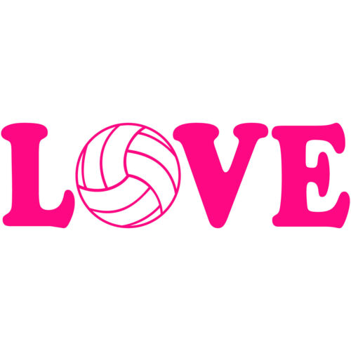 Love Volleyball 4/" Vinyl Decal Car Window Sticker Car Beach AVP FIVB