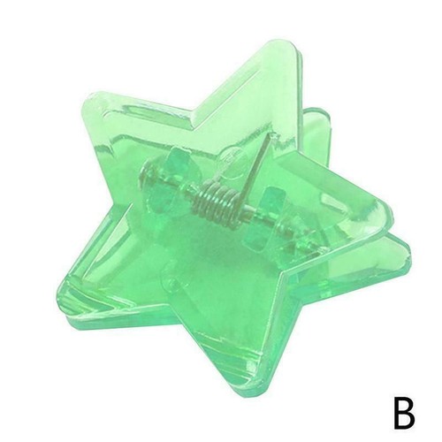 4PCS Kreative Transparente Fünfzackigen Stern Clip Ordner Büromaterial Best X9T3