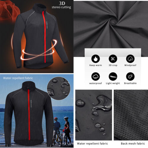 Men's Cycling Jersey Jacket Windproof Waterproof MTB Bike Riding Tops Clothing