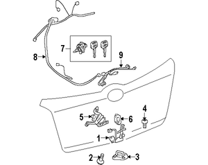 TOYOTA 6905552450 GENUINE OEM LOCK CYLINDER