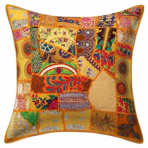 Handi Tex India Cotton Handmade Vintage Cushion Cover 