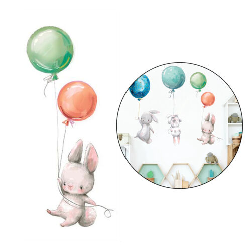 Kids Cartoon Rabbit Balloon Wall Sticker Decals Art Living Room Decoration