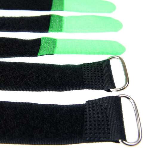 40x kabelklettband 20 cm x 20 mm Neon Vert Velcro Velcro Serre-câbles Bande œillet 