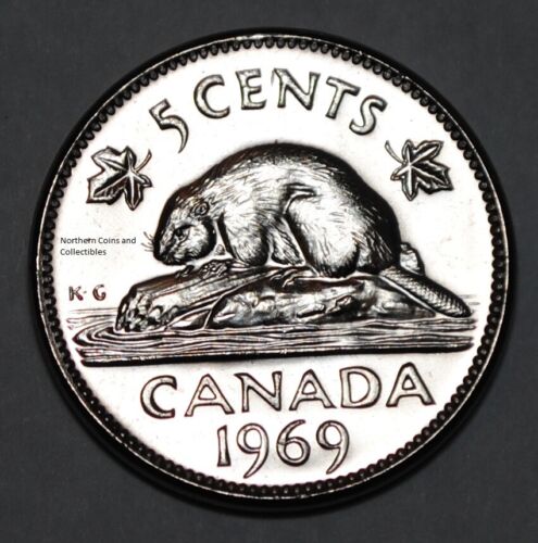Canada 1969 5 cents Nice UNC Five Cents Canadian Nickel
