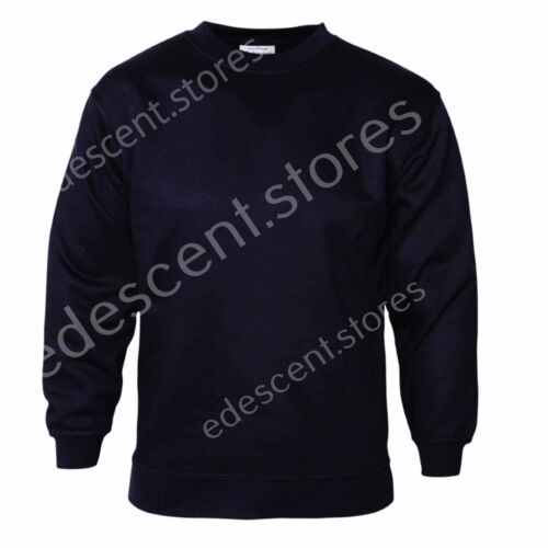 Mens Plain Sweat Jersey Pull pull Pullover Travail Décontracté Loisirs Top Lot