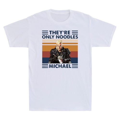 They/'re Only Noodles Michael Horror Movie Vintage Men/'s T-Shirt Cotton Grey Tee