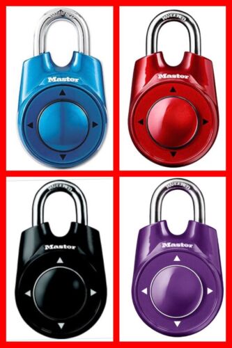 MASTER LOCK 1500iD Speed Dial DIRECTIONAL MOVEMENT Lock in Assorted Colors NWT