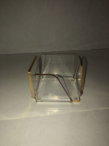 NEW Realspace Clear with Gold Edges Note Holder Desktop SHIPS N 24 HOURS
