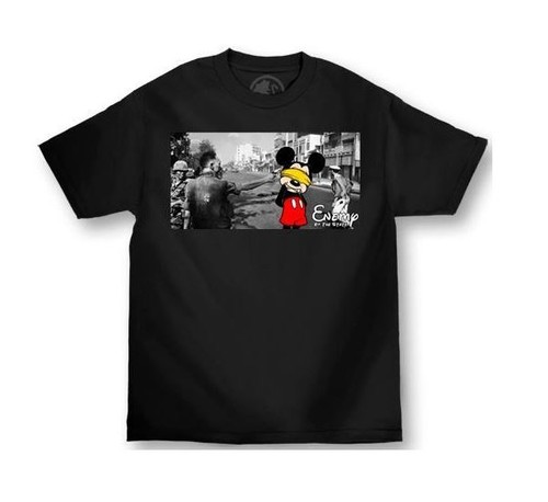 MAFIOSO CLOTHING ENEMY OF THE STATE MICKEY MOUSE EXECUTION GUN T SHIRT
