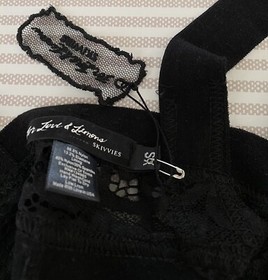 For Love & Lemons Skivvies Black Eyelet Lace Bralette Bra Size XS NWOT