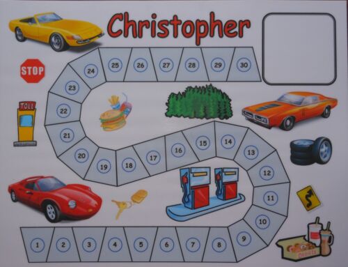 Behavior Chart with Your Kids Name and Dry Erase Goal Section Multi Themes Avail 