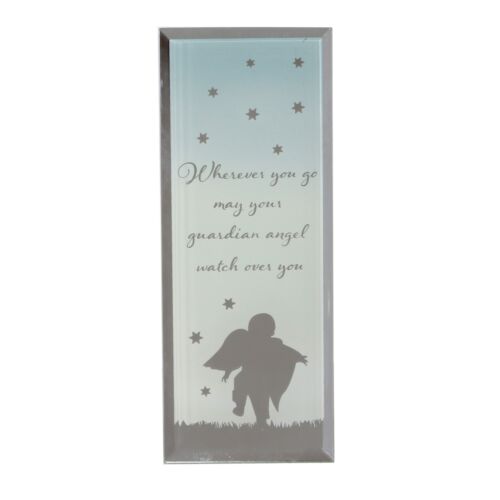 Reflections Of The Heart Guardian Angel Glass Mirror Standing Plaque Gift