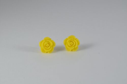 SMALL STUD EARRINGS FLOWER ROUND DESIGN ALL COLOURS LADIES GIRLS PARTY WEAR UK
