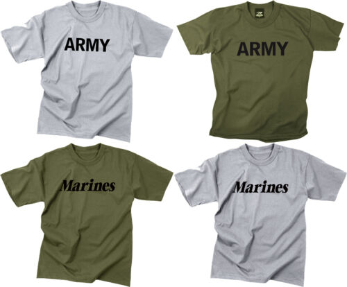 Army or Marines Day Boot Camp Tee Kids Physical Training Gym PT T-Shirt