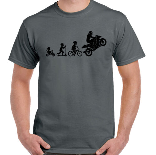 Herren Lustige Superbike T-Shirt Sport Fahrrad Biker Motorrad Evolution 