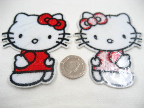 Cute hello kitty Embroidered Sew On Iron On clothes Sticker badge bag case patch