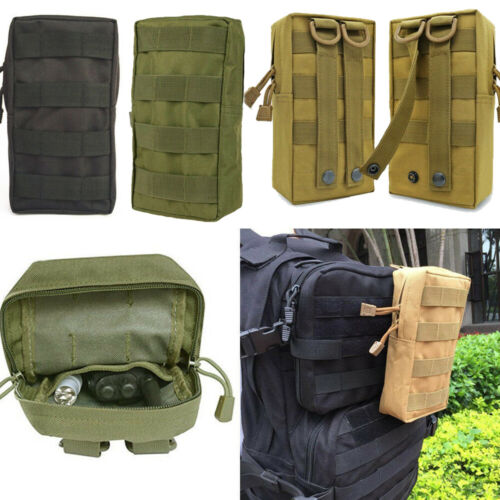 Tactical Molle Utility Pouch Waist Belt Bag Outdoor Pocket Military with Zipper 