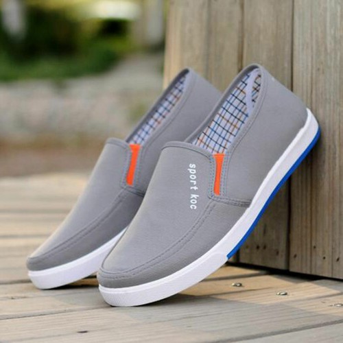 Men/'s Canvas Shoes Casual Plimsolls Casual Loafers Slip On Sport Running Sneaker