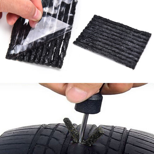 100x Schlauchloser Reifen Reifenpannen-Reparatursatz Streifen Stecker Auto Radf 