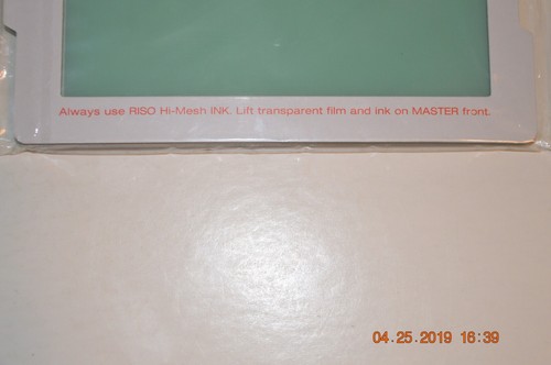 NEW RISO Print Gocco 5 x B6 Hi mesh Master sheet for PAPER Screen printer