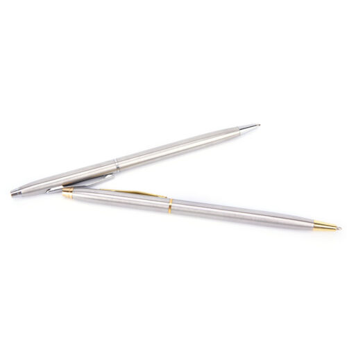 1pc Metal Ballpoint Pen Stationery Stainless Steel Rod Rotating Pen Ballpen BP