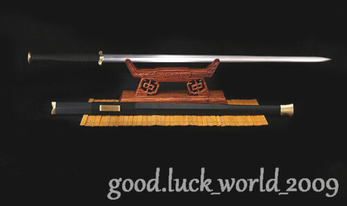 Boutique Chinese Longquan Sword High Manganese Steel Copper Fitting Razor Sharp