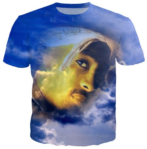 Tuge Life Singer Tupac 2PAC Women Men T-Shirt 3D Print Short Sleeve Tee Tops