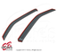 Tape-On Rain Guard Visor Light Grey 2pcs For 2005-2015 Toyota Tacoma Regular Cab