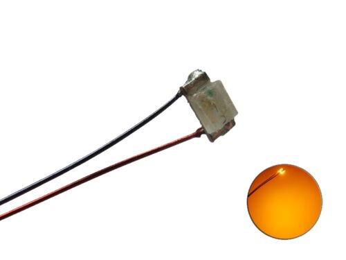 S595-10 Stück SMD LED 0603 orange mit Draht Kupferlackdraht Kabel mini LEDs