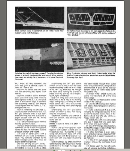 Glider RO8   78/"   two meter Sailplane RC AIrplane Printed Plans /& Templates