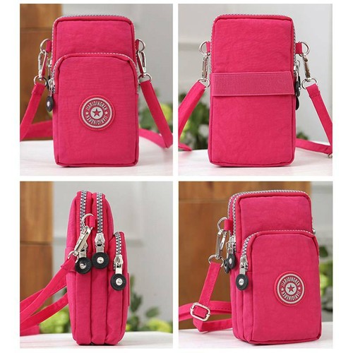 Multi-pocket Women Men Cross-body Shoulder Bag Cell Phone Pouch Tasche Geldbörse