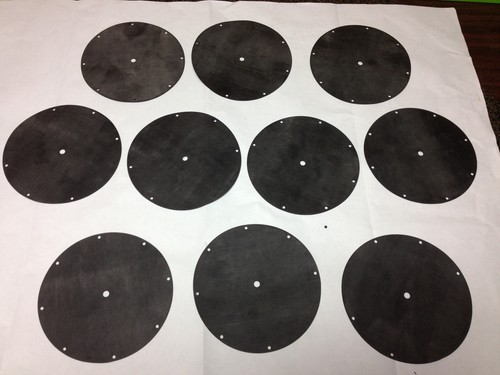 UNIVERSAL 5-1//4/" ROUND X .030/" RUBBER GASKET MATERIAL NEW LOT OF 10