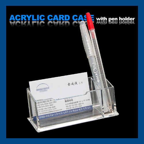 100p Business Name Card Pen Clear Acrylic Desktop Desk Holder Display Case Stand