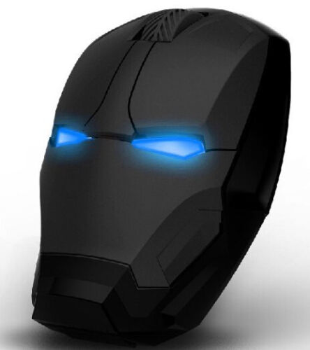 Iron Man Mouse Wireless Gaming Gamer Computer Mice Silent Button Click 2.4g USB