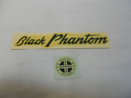 NOS SCHWINN BLACK PHANTOM DECALS with head badge decal white or black 