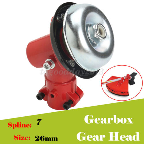 Universal fit 26mm 7 Spline Gear head Gearbox Strimmer Trimmer Red Strings Accs 
