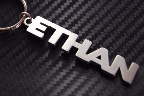 ETHAN Personalised Name Keyring Keychain Key Fob Bespoke Stainless Steel Gift