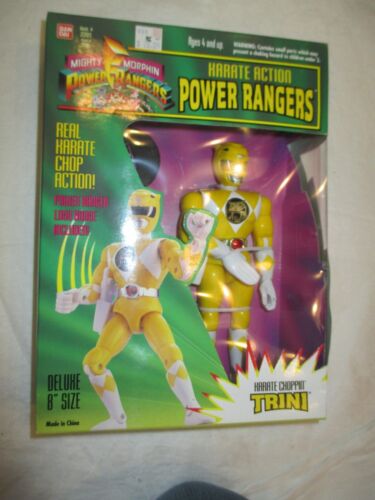 1994 Ban Dai Power Rangers KARATE action Trini jaune Ranger 8 in environ 20.32 cm
