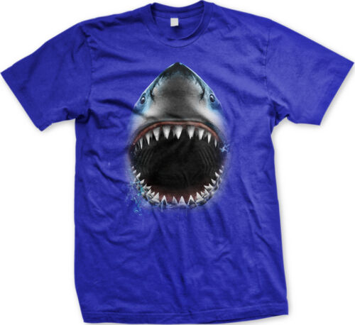 Shark Great White Ocean Sea Fierce Bite Chomp 3D Realistic Surf New Mens T-shirt 