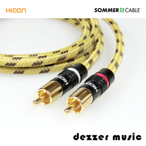 2x 0,15m Cinch-Kabel Classique Hicon Gold Jumper Brücken //Sommer Cable //High End