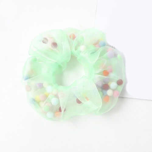 Details about / Hot Organza Sheer Hair Scrunchies with Color Mesh Gauze Ball Hair Ring Hair Rope