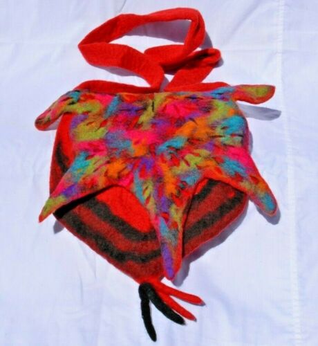 Nepal Handmade Wool Felt shoulder bag Tie dye Birthday Gift Yoga messenger bag 