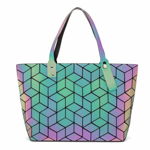 Women Bag Luminous Messenger Bags Geometry Handbag Tote Purses Casual Handbags