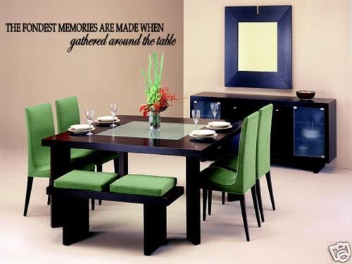 FONDEST MEMORIES Kitchen Dining Room Wall Decal Lettering Words Quote 60/"