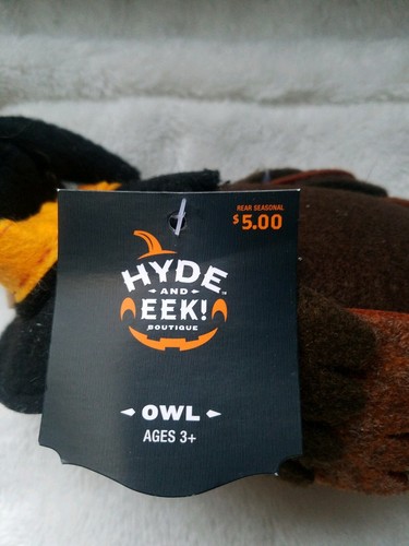 NWT Hyde and Eek Owl Witch Fabric Bird Target Halloween Orange Brown Owl Felt