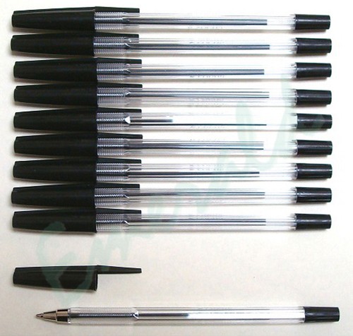 50 x Ballpoint Pens Medium Colour Choice of Black Fast Dispatch Blue or Red